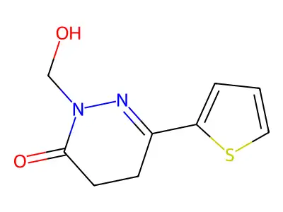 2-(Hydroxymethyl)-6-(thiophen-2-yl)-4,5-dihydropyridazin-3(2H)-one structure