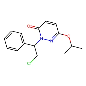 2-(alpha-(Chloromethyl)benzyl)-6-isopropoxy-3(2H)-pyridazinone structure