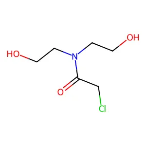 2-chloro-N,N-bis(2-hydroxyethyl)acetamide structure