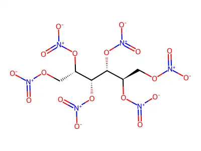 1,2,3,4,5,6-六-O-硝基己糖醇 structure