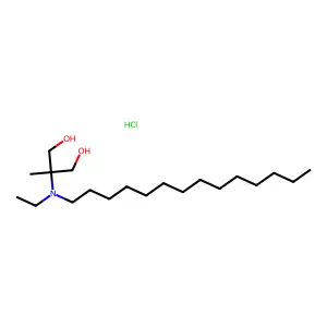 1,3-Propanediol, 2-(N-ethyl-N-tetradecylamino)-2-methyl-, hydrochloride structure