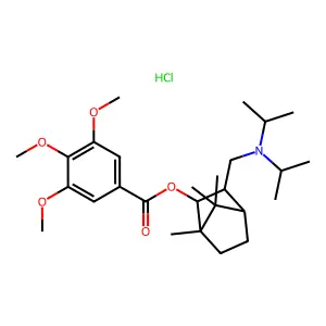 2-Bornanol, 3-((diisopropylamino)methyl)-, 3,4,5-trimethoxybenzoate (ester), hydrochloride structure