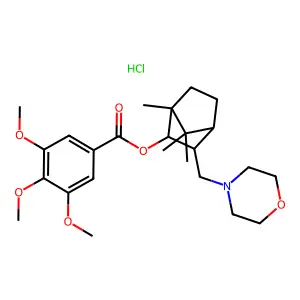 2-Bornanol, 3-(morpholinomethyl)-, 3,4,5-trimethoxybenzoate (ester), hydrochloride structure