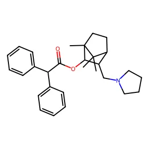 Difenilacetato di 3-pirrolidinometil-2-bornanolo [Italian] structure