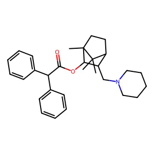 Difenilacetato di 3-piperidinometil-2-bornanolo structure