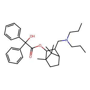 3-((Dipropylamino)methyl)-2-bornanol benzilate (ester) structure