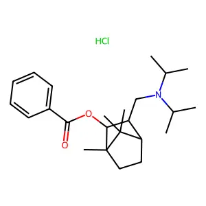Benzoato di 3-di-I-propilaminometil-2-bornanolo cloridrato [Italian] structure