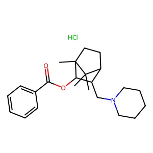 Benzoato di 3-piperidinometil-2-bornanolo cloridrato [Italian] structure