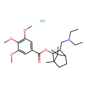 2-Bornanol, 3-((diethylamino)methyl)-, 3,4,5-trimethoxybenzoate (ester), hydrochloride structure