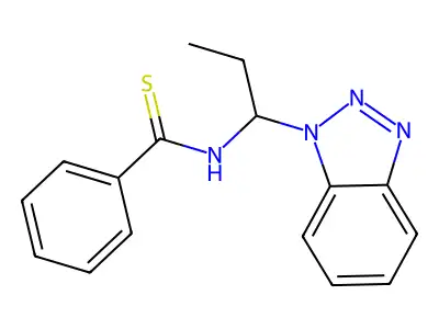 N-[1-(1H-1,2,3-Benzotriazol-1-yl)propyl]benzenecarbothioamide structure