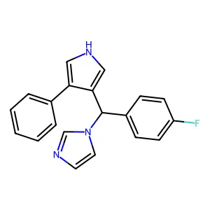1H-Imidazole, 1-((4-fluorophenyl)(4-phenyl-1H-pyrrol-3-yl)methyl)- structure