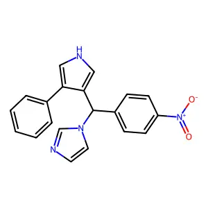 1H-Imidazole, 1-((4-nitrophenyl)(4-phenyl-1H-pyrrol-3-yl)methyl)- structure
