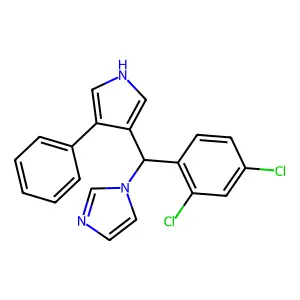 1H-Imidazole, 1-((2,4-dichlorophenyl)(4-phenyl-1H-pyrrol-3-yl)methyl)- structure
