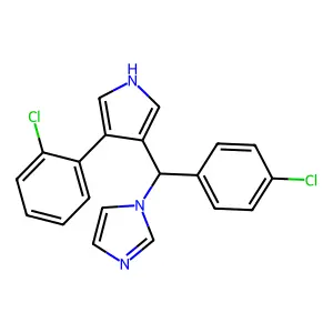 1H-Imidazole, 1-((4-chlorophenyl)(4-(2-chlorophenyl)-1H-pyrrol-3-yl)methyl)- structure