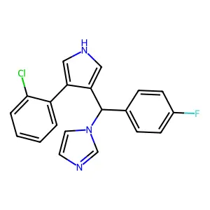 1H-Imidazole, 1-((4-(2-chlorophenyl)-1H-pyrrol-3-yl)(4-fluorophenyl)methyl)- structure