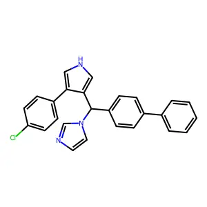 1H-Imidazole, 1-((1,1'-biphenyl)-4-yl(4-(4-chlorophenyl)-1H-pyrrol-3-yl)methyl)- structure