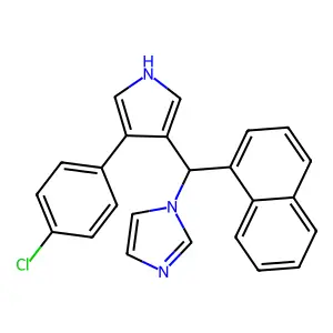1H-Imidazole, 1-((4-(4-chlorophenyl)-1H-pyrrol-3-yl)-1-naphthalenylmethyl)- structure