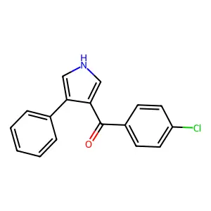 (4-chlorophenyl)(4-phenyl-1H-pyrrol-3-yl)methanone structure