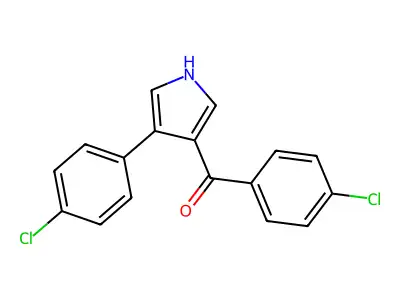 (4-chlorophenyl)-[4-(4-chlorophenyl)-1H-pyrrol-3-yl]methanone structure