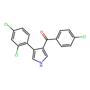 (4-Chlorophenyl)(4-(2,4-dichlorophenyl)-1H-pyrrol-3-yl)methanone structure