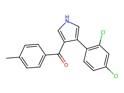 [4-(2,4-dichlorophenyl)-1H-pyrrol-3-yl](4-methylphenyl)methanone structure