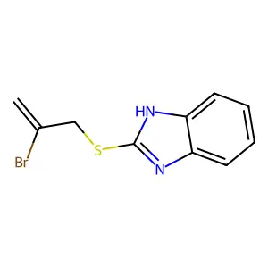 2-[(2-bromo-2-propen-1-yl)thio]-1H-benzimidazole structure
