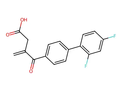 (1,1'-Biphenyl)-4-butanoic acid, 2',4'-difluoro-beta-methylene-gamma-oxo- structure