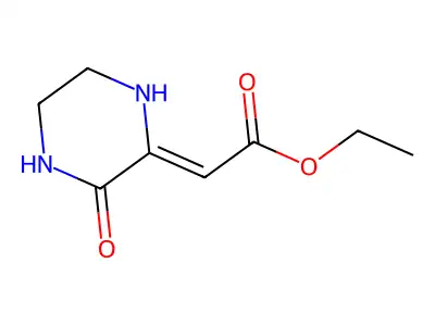 Ethyl 2-(3-oxo-2-piperazinylidene)acetate structure
