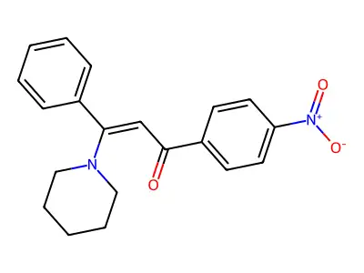 (Z)-1-(4-nitrophenyl)-3-phenyl-3-piperidin-1-ylprop-2-en-1-one structure
