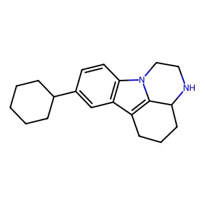 8-Cyclohexyl-2,3,3a,4,5,6-hexahydropyrazino[3,2,1-jk]carbazole structure
