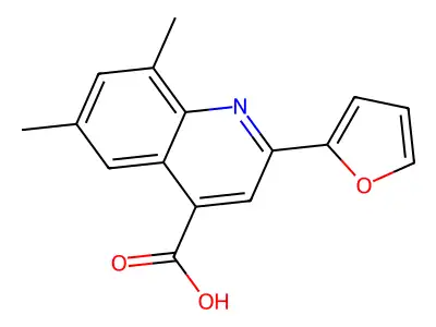 2-Furan-2-yl-6,8-dimethyl-quinoline-4-carboxylic acid structure