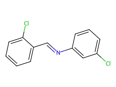 3-Chloro-N-(2-chlorobenzylidene)aniline structure
