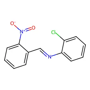 N-(2-chlorophenyl)-1-(2-nitrophenyl)methanimine structure