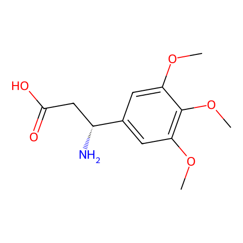 (3R)-3-Amino-3-(3,4,5-trimethoxyphenyl)propanoic acid structure