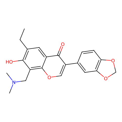 3-(1,3-Benzodioxol-5-yl)-8-[(dimethylamino)methyl]-6-ethyl-7-hydroxy-chromone structure