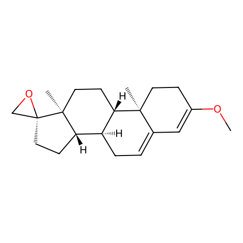 (2'S,8R,9S,10R,13S,14S)-3-methoxy-10,13-dimethyl-1,2,7,8,9,10,11,12,13,14,15,16-dodecahydrospiro[cyclopenta[a]phenanthrene-17,2'-oxirane] structure