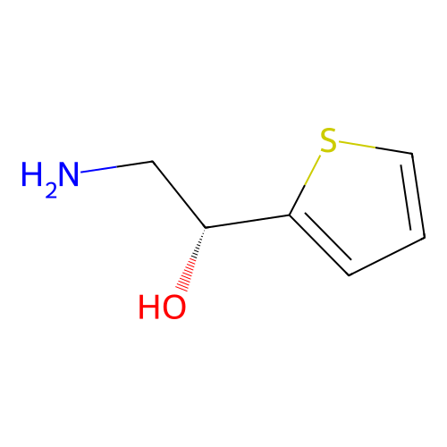 (1R)-2-amino-1-(thiophen-2-yl)ethan-1-ol structure