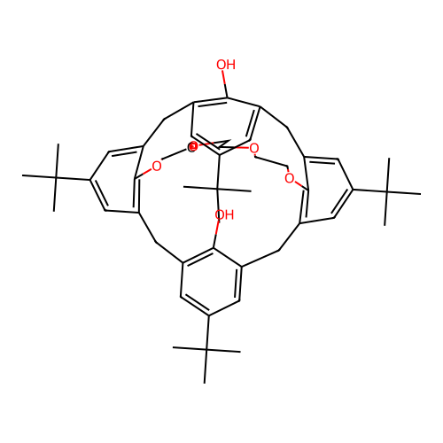 p-tert-Butylcalix[4]crown-4 structure