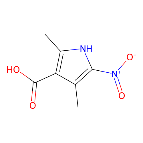 2,4-dimethyl-5-nitro-1H-pyrrole-3-carboxylic acid structure