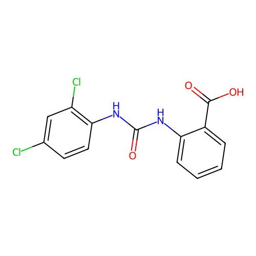 2-{[(2,4-Dichloroanilino)carbonyl]amino}benzoic acid structure