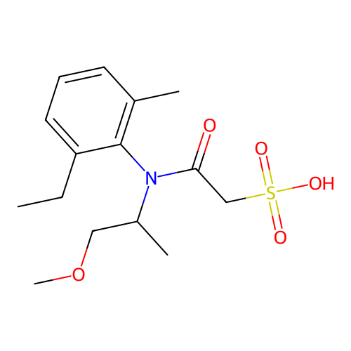 Metolachlor ethanesulfonic acid structure