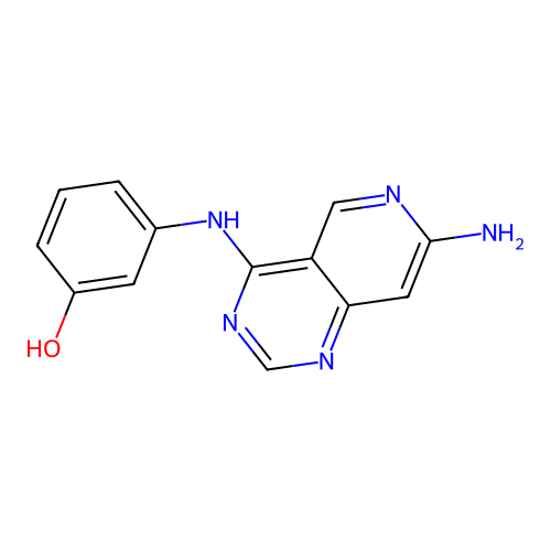 3-({7-Aminopyrido[4,3-d]pyrimidin-4-yl}amino)phenol structure