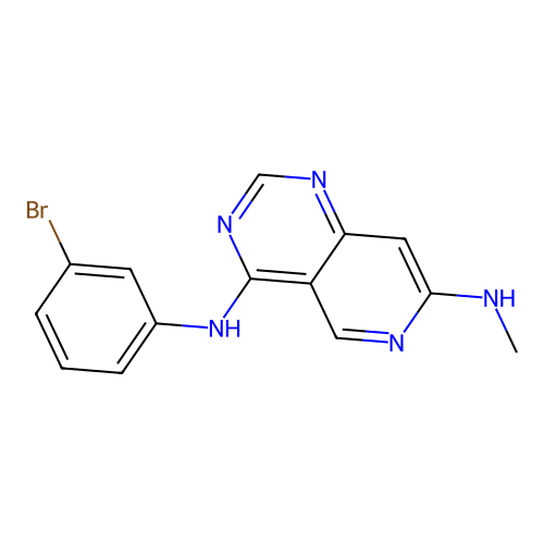 4-N-(3-bromophenyl)-7-N-methylpyrido[4,3-d]pyrimidine-4,7-diamine structure