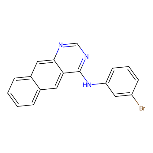 N-(3-bromophenyl)benzo[g]quinazolin-4-amine structure