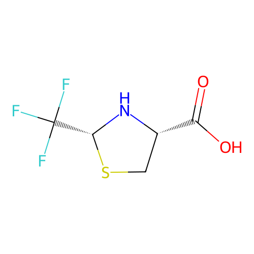 (2R,4R)-2-(Trifluoromethyl)thiazolidine-4-carboxylic acid structure