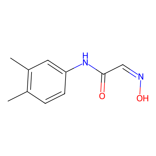 (2Z)-N-(3,4-dimethylphenyl)-2-hydroxyiminoacetamide structure