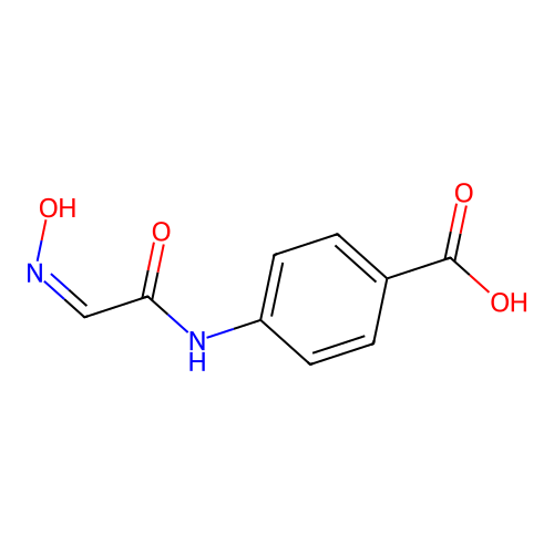 4-[[(2Z)-2-hydroxyiminoacetyl]amino]benzoic acid structure