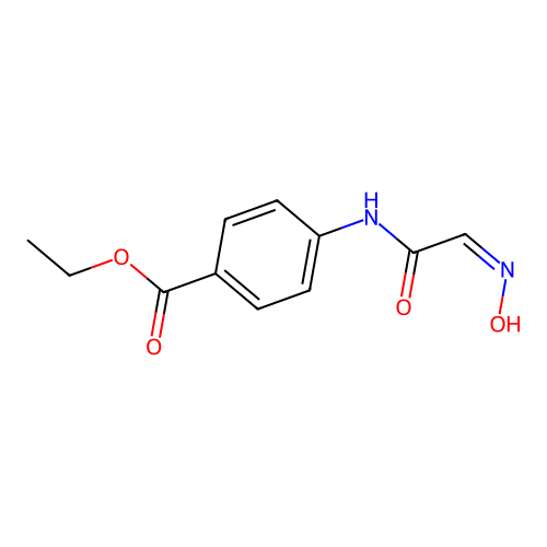 ethyl 4-[[(2Z)-2-hydroxyiminoacetyl]amino]benzoate structure