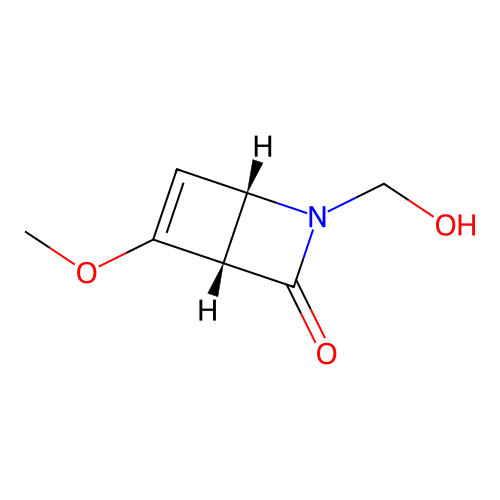 (1S,4S)-2-(hydroxymethyl)-5-methoxy-2-azabicyclo[2.2.0]hex-5-en-3-one structure