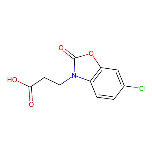 3-(6-Chloro-2-oxo-2,3-dihydro-1,3-benzoxazol-3-yl)propanoic acid structure
